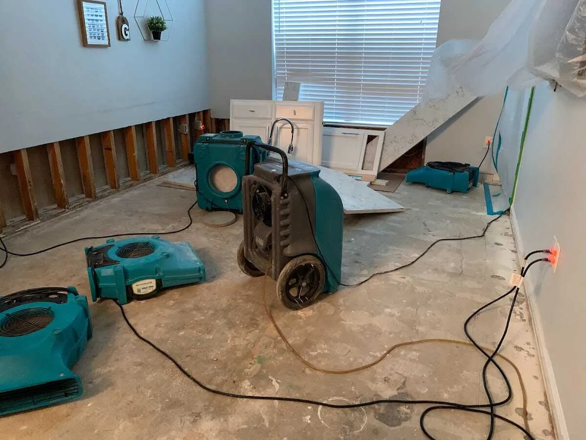 Dehumidifier in flood-cut room for Water Extraction & Removal in Pueblo West